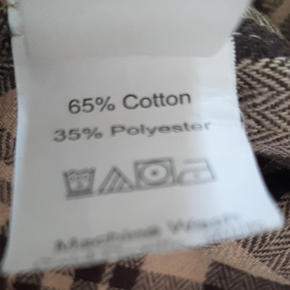 ROMWE Plaid Button Down Shirt - Brown and Cream - Picture 8 of 8